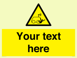 Custom warning run over by operator controlled machine